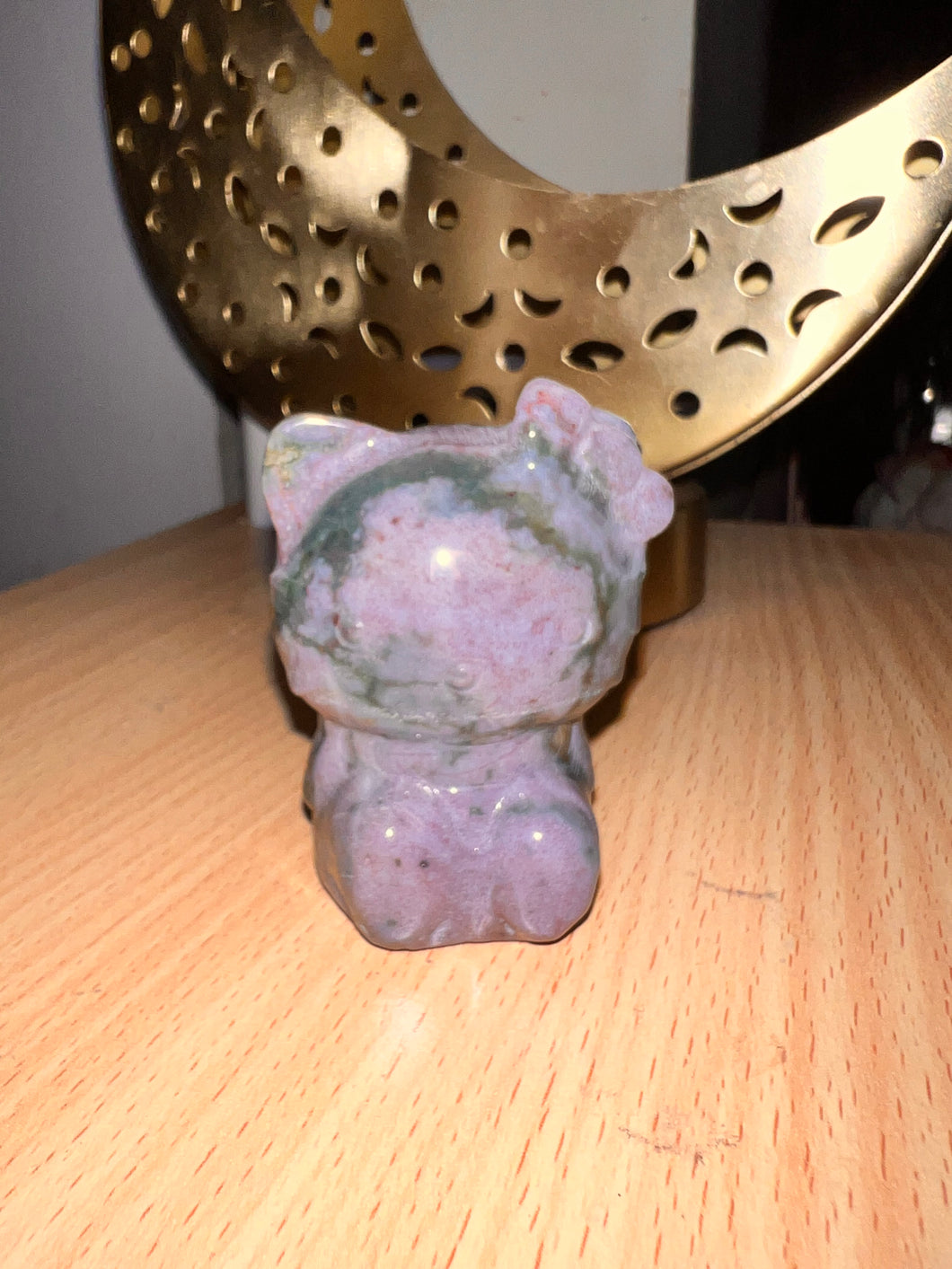 Sea Jasper Hello Kitty Carving