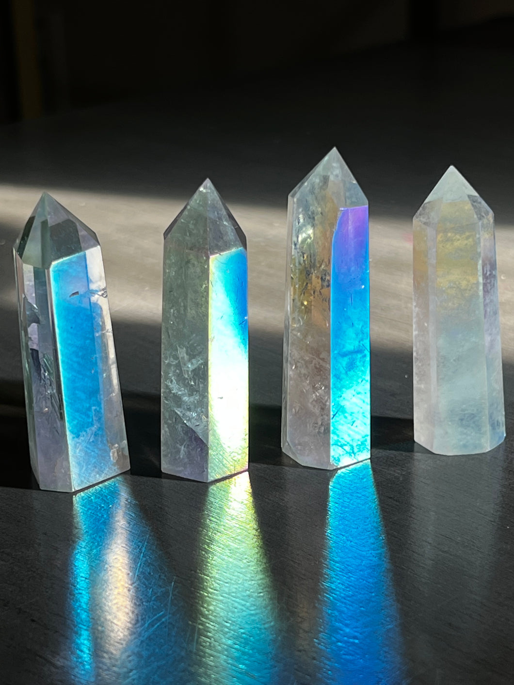 Aura Clear Quartz Towers